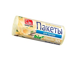 Мешки для мусора 30 л, ароматизированные, Ваниль, бежевые, в рулоне 20 шт., ПНД, 9 мкм, 560х530 мм, GRIFON Aroma, 101-020 V в Сергиевом Посаде