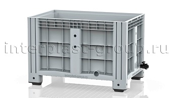 Контейнер iBox сплошной на ножках с краном серый в Сергиевом Посаде Контейнер iBox сплошной на ножках с краном серый в Сергиевом Посаде