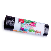 Мешки для мусора 30 л, черные, в рулоне 20 шт., ПНД, 6 мкм, 600х500 мм, Концепция Быта ЭкоДом, 601348 в Сергиевом Посаде