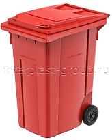 Мусорный контейнер 360 л красный 360 красный в Сергиевом Посаде