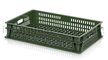 Ящик (лоток) для хлеба, овощей и фруктов перфорированный зеленый в Сергиевом Посаде Ящик (лоток) для хлеба, овощей и фруктов перфорированный зеленый в Сергиевом Посаде