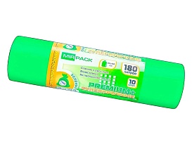 Мешки для мусора 180 л, ароматизированные, зеленые, в рулоне 10 шт., ПВД, 35 мкм, 1100х930 мм, PREMIUM+, 180105301 в Сергиевом Посаде Мешки для мусора 180 л, ароматизированные, зеленые, в рулоне 10 шт., ПВД, 35 мкм, 1100х930 мм, PREMIUM+, 180105301 в Сергиевом Посаде