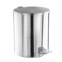 Ведро для мусора с педалью, усиленное, Титан, 15 л, нержавеющая сталь, хром в Сергиевом Посаде