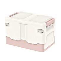 Ящик пластиковый складной белый, дно розовое, 370х240х240 мм в Сергиевом Посаде