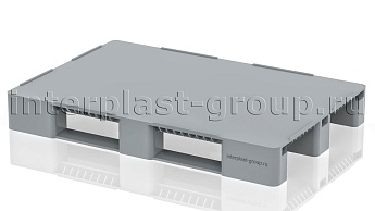 Поддон пластиковый сплошной (усилен 1 трубой) с бортиками серый в Сергиевом Посаде