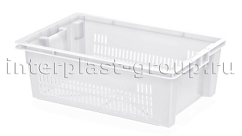Ящик универсальный для овощей, фруктов и хлеба перфорированный белый в Сергиевом Посаде