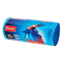 Мешки для мусора 35 л, с ушками, синие, в рулоне 30 шт., ПНД, 10,5 мкм, 640х500 мм, PACLAN Multitop, 600819 в Сергиевом Посаде