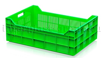 Ящик для овощей, фруктов и ягод перфорированный светло-зеленый в Сергиевом Посаде