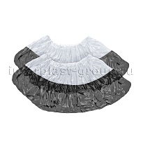 Бахилы бело-черные 1000 шт (500 пар), 48 мкм, двойная подошва, с одной резинкой, Эконом+ в Сергиевом Посаде Бахилы бело-черные 1000 шт (500 пар), 48 мкм, двойная подошва, с одной резинкой, Эконом+ в Сергиевом Посаде