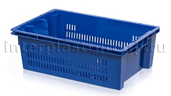 Ящик универсальный для овощей, фруктов и хлеба перфорированный синий в Сергиевом Посаде